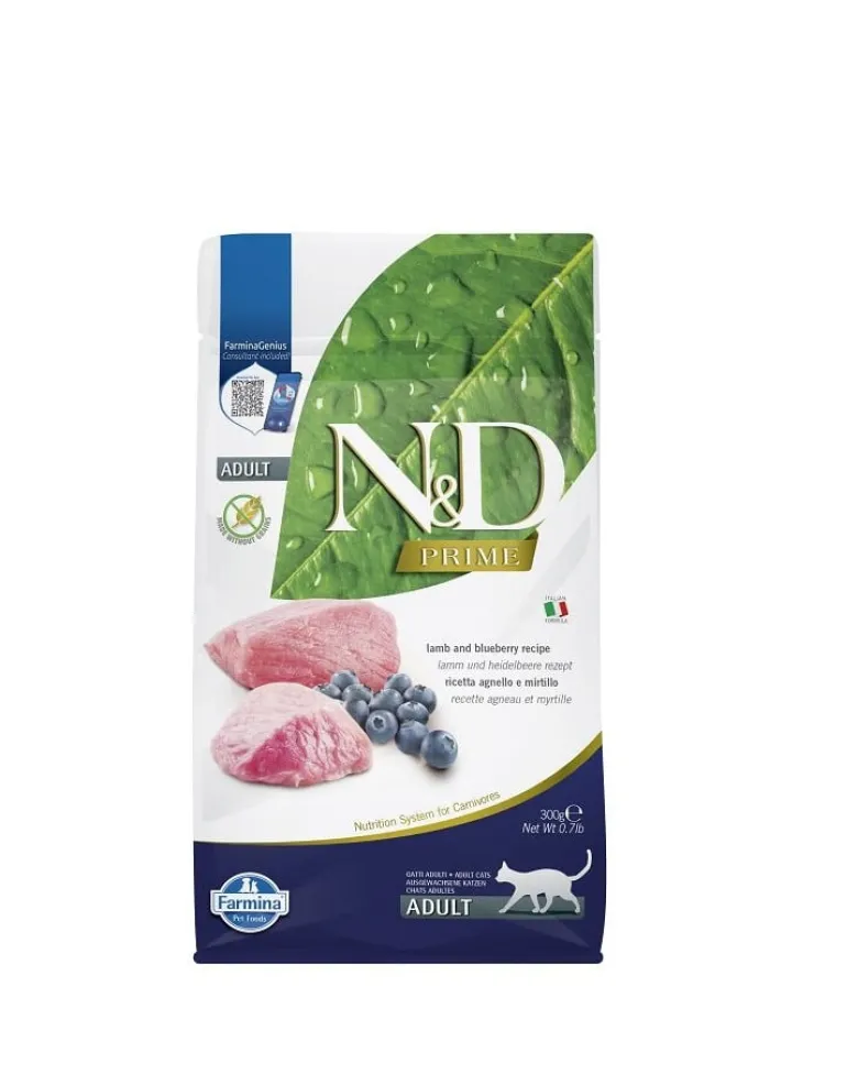 FARMINA N&D lamb & blueberry adult cat 300g
