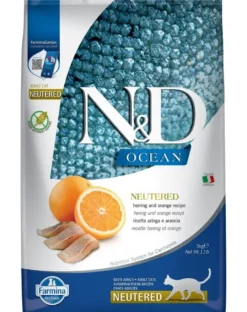 FARMINA N&D Ocean Adult Cat Neutered Herring & Orange 5 kg
