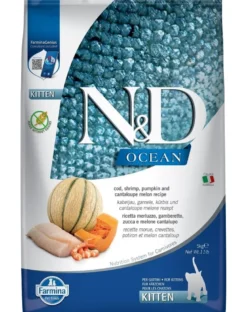 FARMINA N&D Ocean Cat Kitten Cod, Shrimp, Pumpkin & Cantaloupe 2 x 5kg