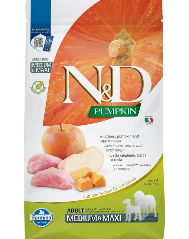 FARMINA N&D Pumpkin Adult Medium & Maxi Boar & Apple 2.5 kg