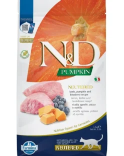 FARMINA N&D Pumpkin Cat Neutered Adult lamb & blueberry 1.5 kg