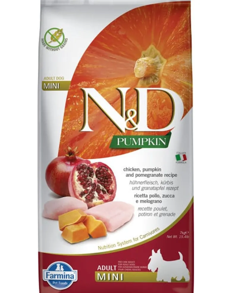 FARMINA N&D Pumpkin chicken&pomegranate adult mini 7 kg