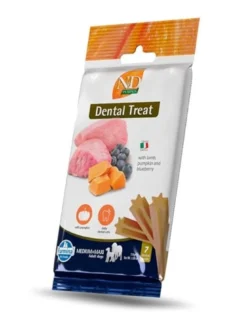 FARMINA N&D Pumpkin Dental Treat Lamb Blueberry Medium/Maxi 100 g (7 pz) snack dentale per cani di taglia media e grande