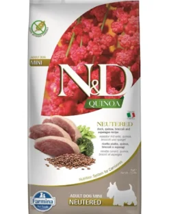 FARMINA N&D Quinoa Adult Mini Neutered Duck, Broccoli & Asparagus 7 kg