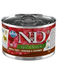 FARMINA N&D Quinoa Dog Venison, cocco 140g Cervo con cocco per rinforzare pelle e pelo