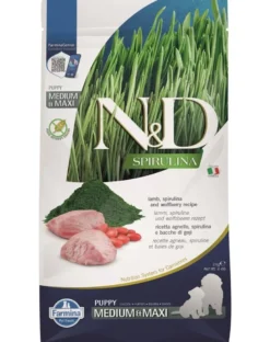 FARMINA N&D Spirulina Puppy Medium&Maxi Lamb & Wolfberry 2 kg