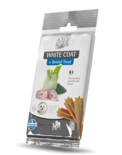 FARMINA N&D White Dental Treat Coat Sea bass Medium/Maxi 100 g (7 pz) snack dentale per cani di taglia media e grande