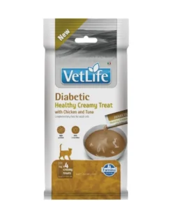 FARMINA Vet Life Cat Diabetic Creamy 60 g con pollo e tonno, prelibatezza cremosa per gatti diabetici