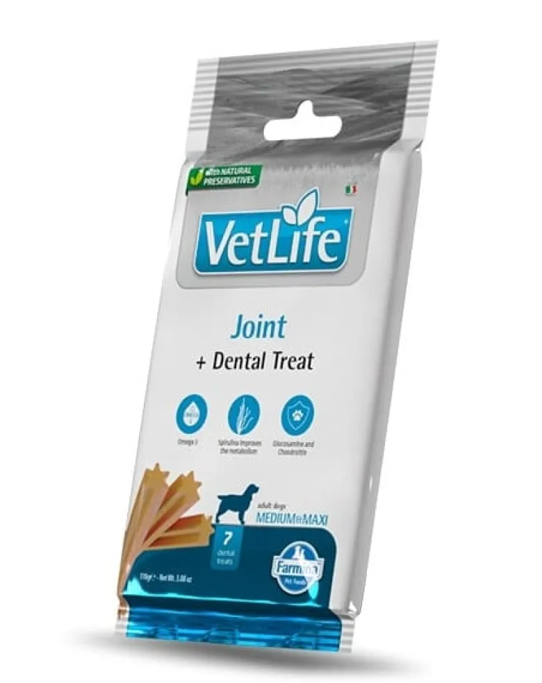 FARMINA Vet Life Dental Treat Joint Medium/Maxi 100 g (7 pz) snack dentale per cani di taglia media e grande