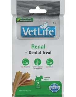 FARMINA Vet Life Dental Treat Renal Mini 60 g (7 szt) snack dentale per cani di piccola taglia