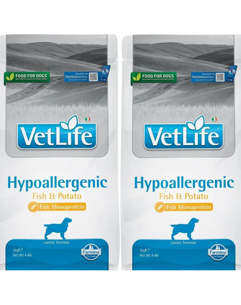 FARMINA Vet Life Dog Hypoallergenic Fish & Potato 2 x 2kg