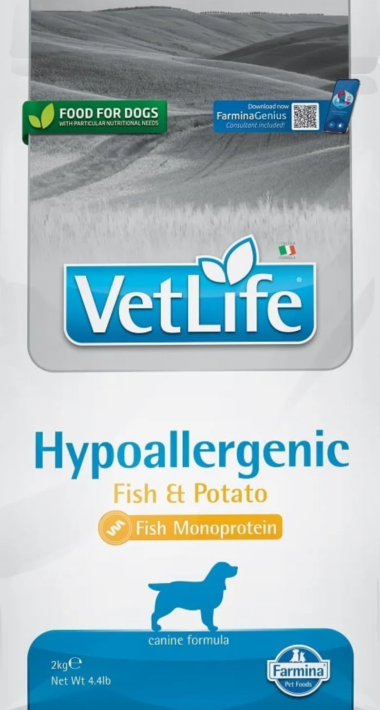 FARMINA Vet Life Dog Hypoallergenic Fish & Potato 2 x 2kg