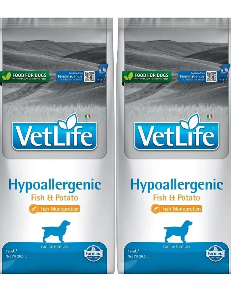 FARMINA Vet Life Dog Hypoallergenic Fish & Potato 2 x 12kg