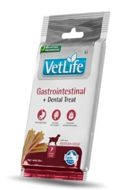 FARMINA Vet Life Gastrointestinal Dog 2kg mangime per cani con problemi digestivi + FARMINA Vet Life Dental Treat Gastrointestinal Medium/Maxi 100 g (7 pezzi) GRATIS!