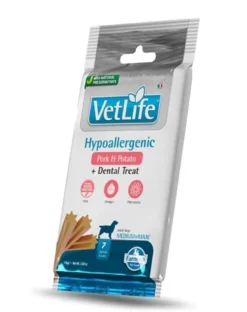 FARMINA Vet Life Hypoallergenic Maiale e Patate per cani adulti 12kg + 2 x FARMINA Vet Life Dental Treat Hypoallergenic Maiale Medium/Maxi 100 g (7 pezzi) GRATIS!