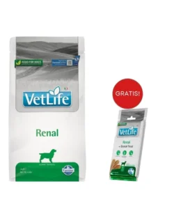 FARMINA Vet Life Renal Dog 2 kg alimento per cani con malattie renali + FARMINA Vet Life Dental Treat Renal Medium/Maxi 100 g (7 pezzi) GRATIS!