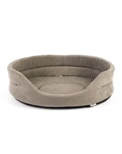 FERA Letto ovale per cani 75x62x22 cm grigio