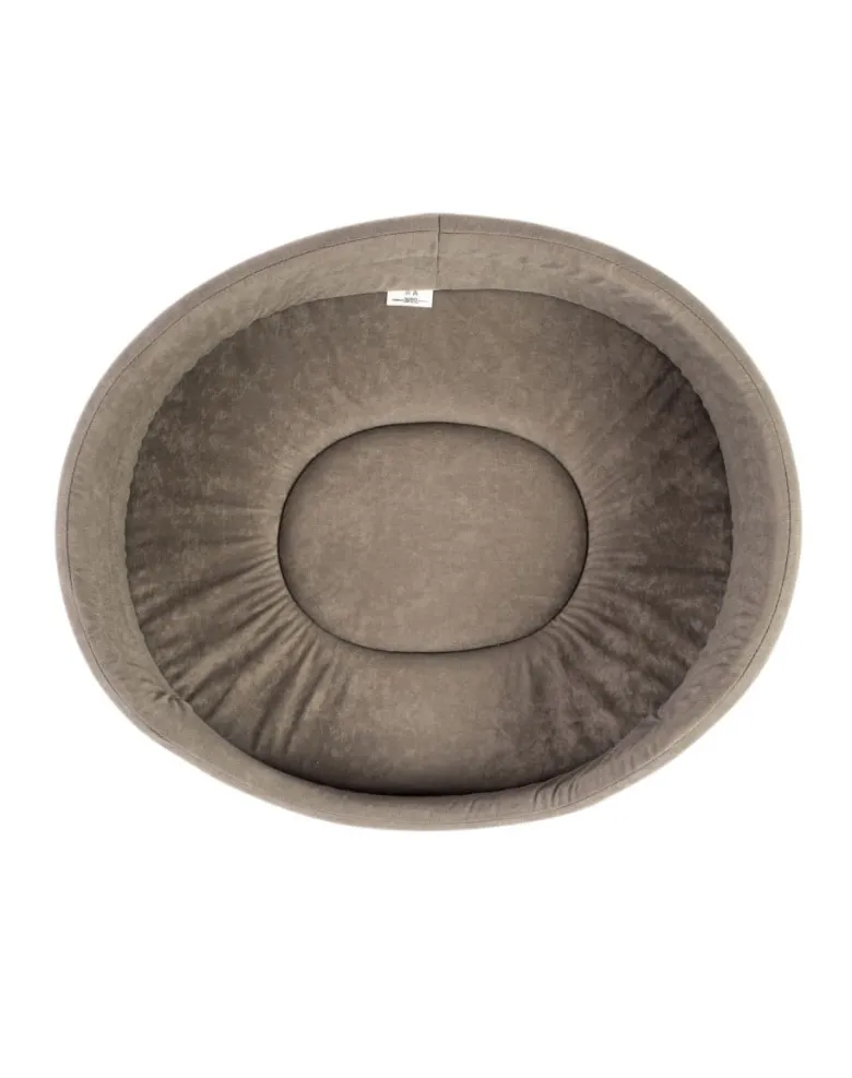 FERA Letto ovale per cani 75x62x22 cm grigio
