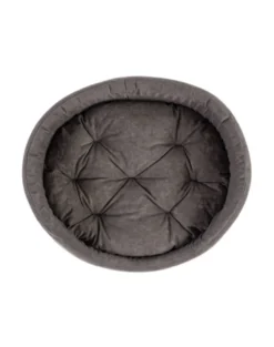 FERA Letto per cani ovale con cuscino 66x55x17 cm grigio