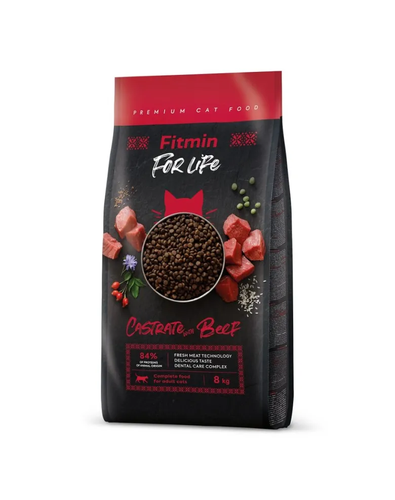 FITMIN Cat For Life Castrate Beef 8kg