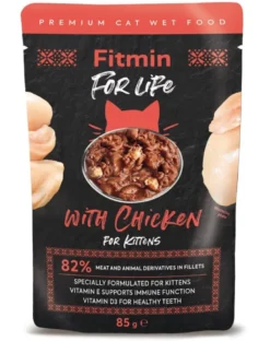 FITMIN Cat For Life pouch kitten chicken 28 x 85 g