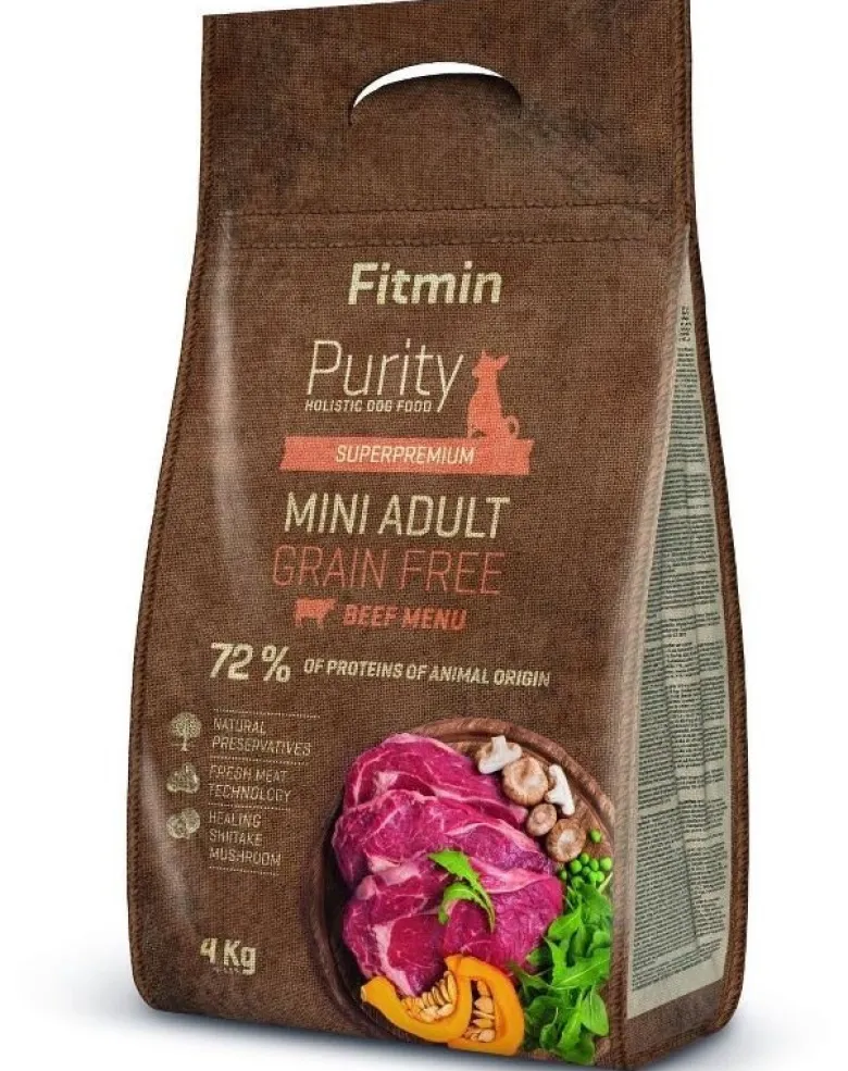 FITMIN Dog Purity Grain free adult mini beef 4 kg