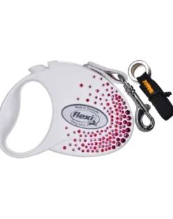 FLEXI Glam Splash Pink M Taśma 5m biała