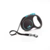 FLEXI Guinzaglio automatico Black Design S strap 5 m blu
