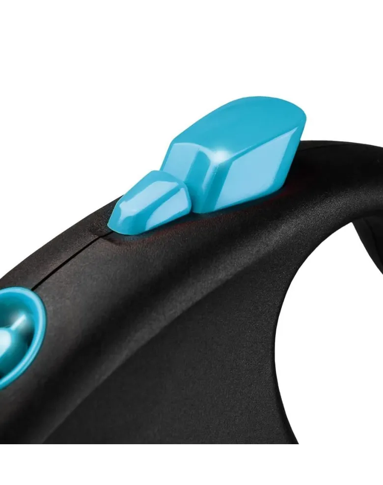 FLEXI Guinzaglio automatico Black Design S strap 5 m blu
