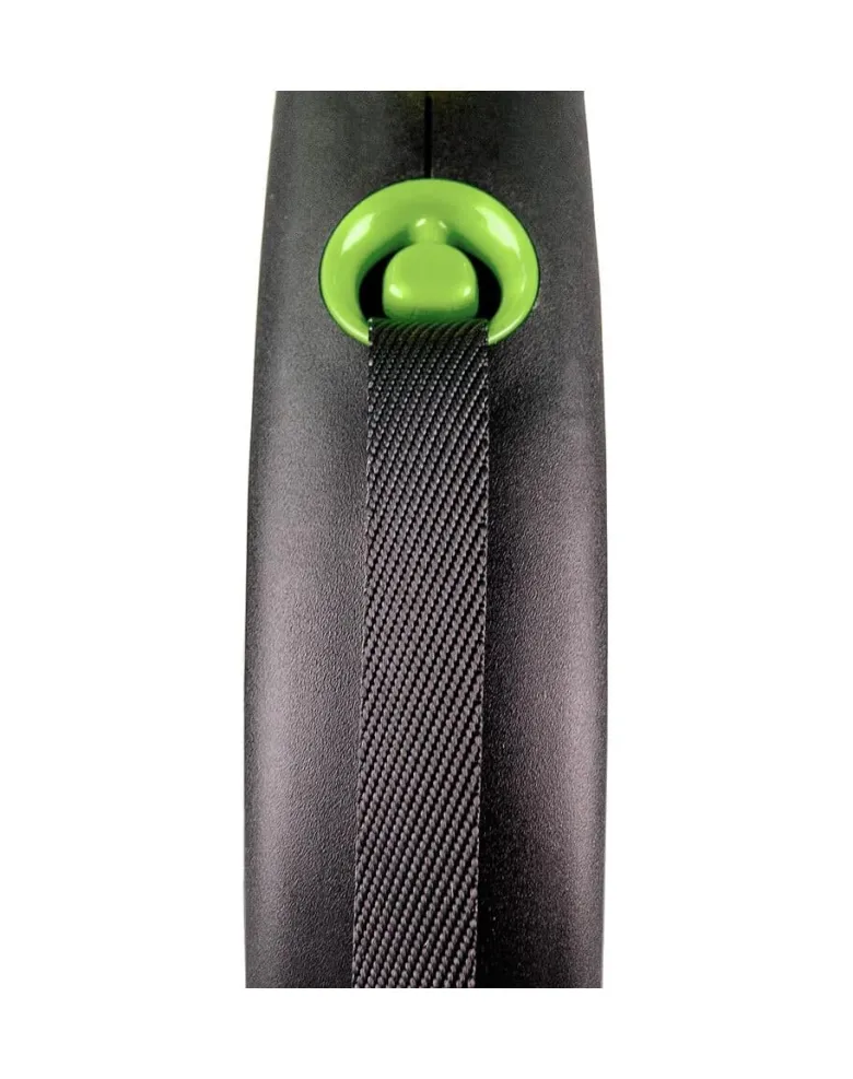 FLEXI Guinzaglio Black Design M Corda 5 m verde