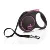 FLEXI Guinzaglio FLEX Black Design L Fettuccia 5 m rosa