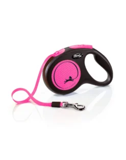 FLEXI Guinzaglio New Neon M Fettuccia 5 m rosa