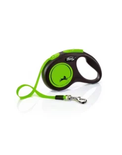 FLEXI Guinzaglio New Neon S Fettuccia 5 m verde