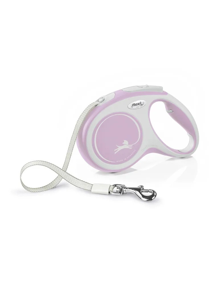 FLEXI New Comfort M Tape 5 m rose guinzaglio automatico