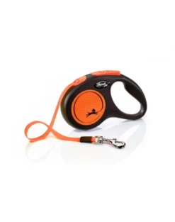 FLEXI New Neon M Tape 5 m orange guinzaglio automatico
