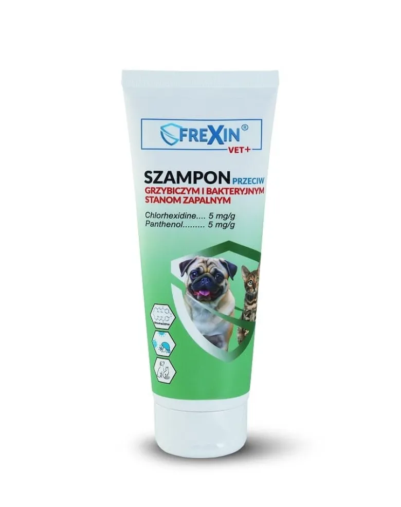 FREXIN Shampoo antifungino e antibatterico per cani e gatti 220g