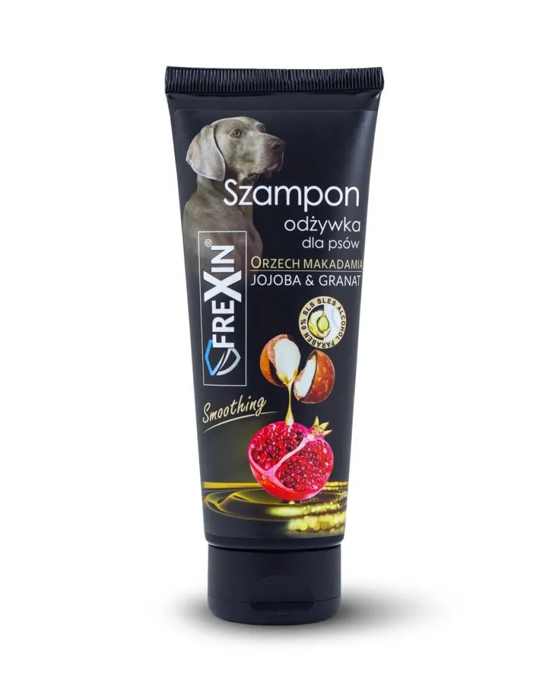 FREXIN Shampoo + balsamo 2 in 1 per cani - jojoba e melograno 220 g