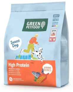 GREEN PETFOOD InsectDog con Salmone High Protein 900g con proteine di insetti e salmone per cani attivi