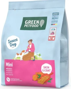 GREEN PETFOOD InsectDog Mini Skin and Coat 900g cibo senza cereali con proteine di insetti per cani di piccola taglia