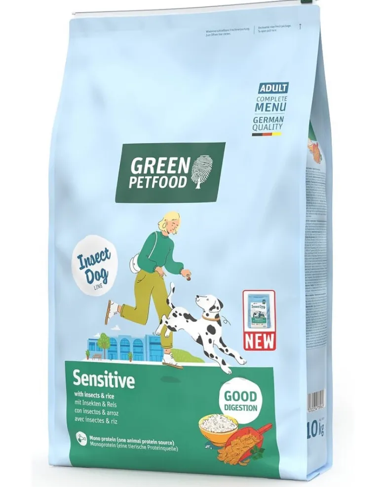 GREEN PETFOOD InsectDog Sensitive 10kg per cani sensibili con insetti e riso