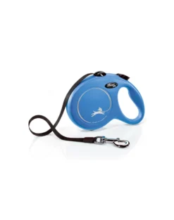 Guinzaglio automatico FLEXI NEW CLASSIC L 5m nastro blu