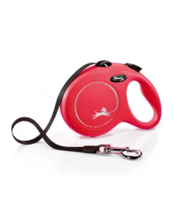 Guinzaglio automatico FLEXI NEW CLASSIC L 5m nastro rosso