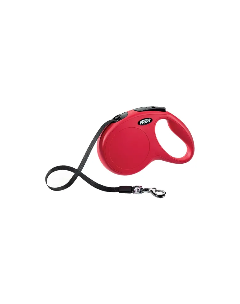 Guinzaglio automatico FLEXI NEW CLASSIC M 5m nastro rosso