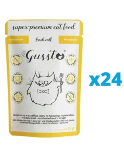 GUSSTO Cat Fresh Calf cibo umido per gatti agnello fresco 24x85 g