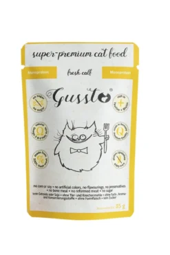 GUSSTO Cat Fresh Calf cibo umido per gatti agnello fresco 24x85 g
