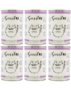 GUSSTO Cat Fresh Turkey & Duck cibo umido per gatti a base di tacchino e anatra 6x400 g