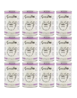 GUSSTO Cat Fresh Turkey & Duck cibo umido per gatti a base di tacchino e anatra 12x400 g