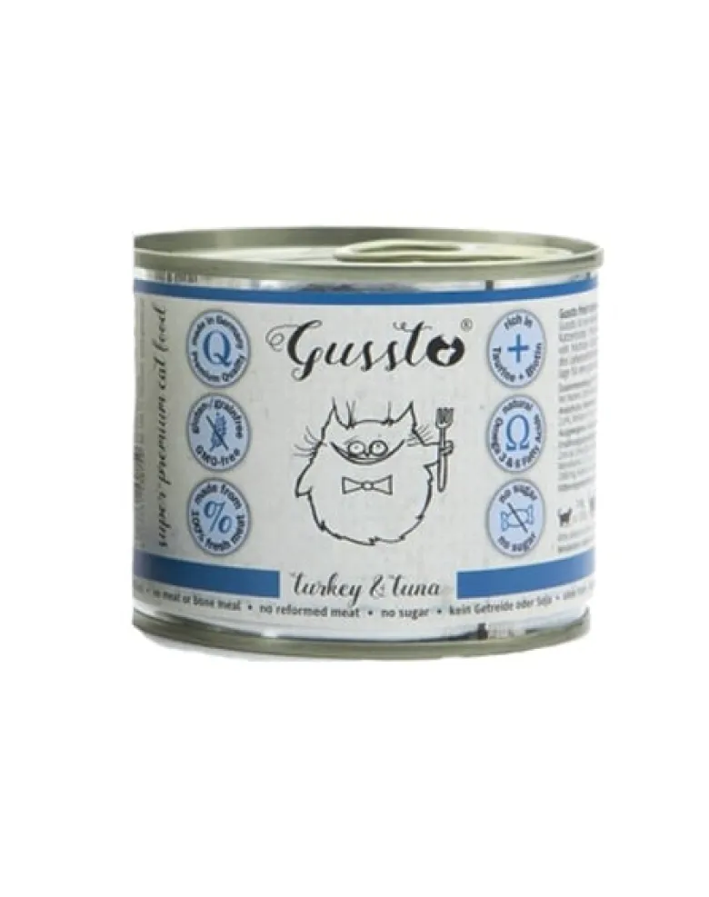 GUSSTO Cat Fresh Turkey & Tuna cibo umido per gatti tacchino e tonno 200 g