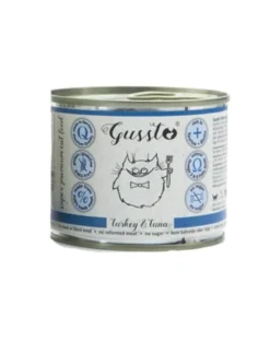 GUSSTO Cat Fresh Turkey & Tuna cibo umido per gatti tacchino e tonno 12x200 g