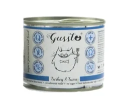 GUSSTO Cat Fresh Turkey & Tuna cibo umido per gatti tacchino e tonno 12x200 g